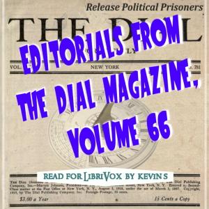 Editorials from The Dial magazine, Volume 66 cover