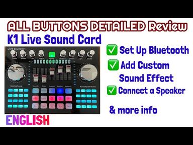 K1 Live Sound Card - DETAILED Review on ALL buttons, Volume Sliders and Knobs cover