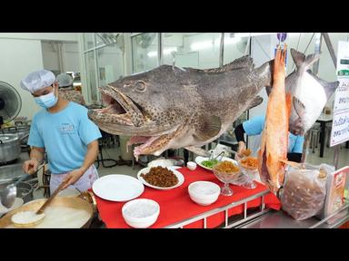 미슐랭이 선택한 바다의 보양식! 최고급 생선 자이언트 그루퍼 와 버터피쉬로 만든 국밥 / Giant Grouper and Butterfish Porridge | Thailand cover