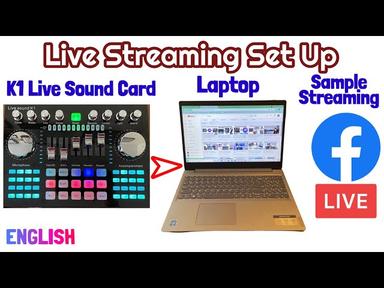 K1 Live Sound Card to Laptop for Live Streaming Set Up with Sample FB live cover