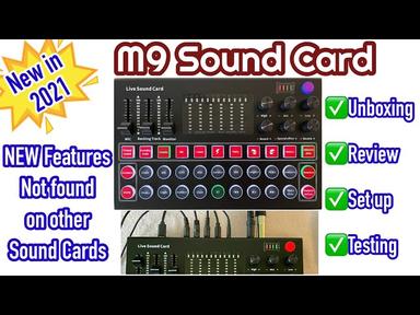 NEW 2021 M9 Sound Card -REVIEW,SET UP & TESTING.NEW Features  not found on other sound cards-ENGLISH cover