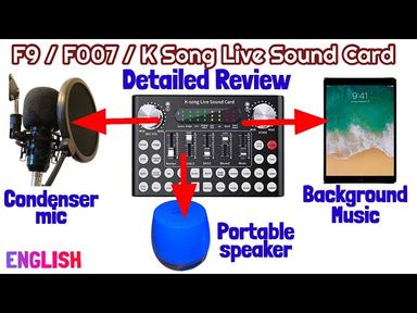 F9 or F007 or K Song Live Sound Card Review - All buttons, Volume knobs and Slider cover