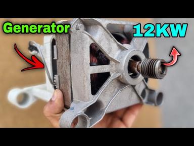 I turn spinner machine motor into 220v 12000w electric generator cover