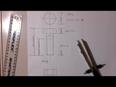 How to construct a metric bolt and nut from just the M value cover