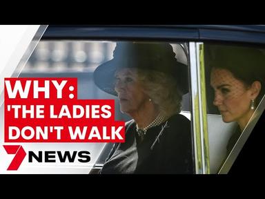 Why Royal ladies don't walk in Queen's procession  | 7NEWS cover