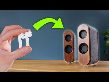 Transforming dead earbuds into POWERFUL wireless speakers cover