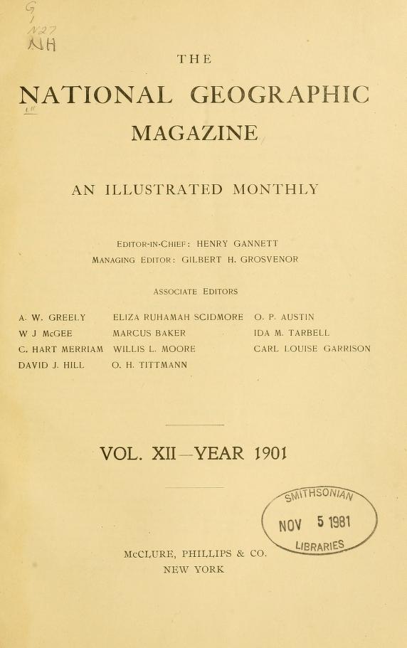The National Geographic Magazine Vol. 12 - 01. January 1901